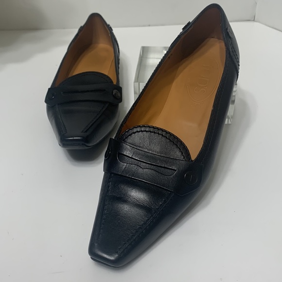 Tod's Leather Flats Driving Loafers black 5.5 - Picture 8 of 17